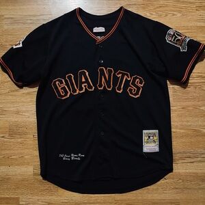 Mitchell and Ness Barry Bonds San Francisco Giants Jersey, SIZE LARGE, Pre-Owned